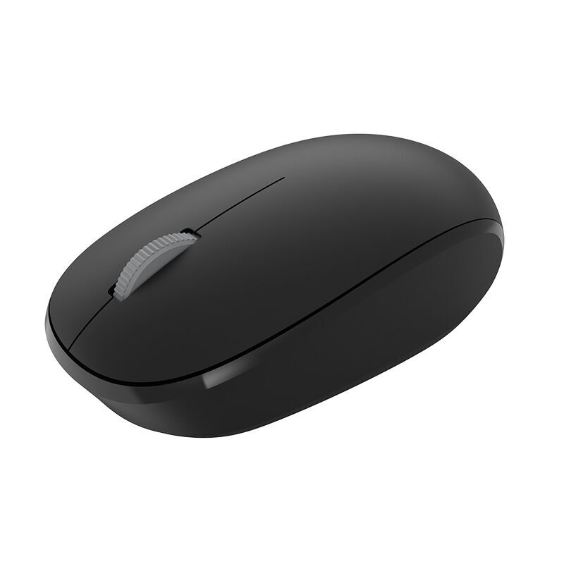 Incase Designed by Microsoft Bluetooth Mouse in Black, three-quarter top view on a plain white background