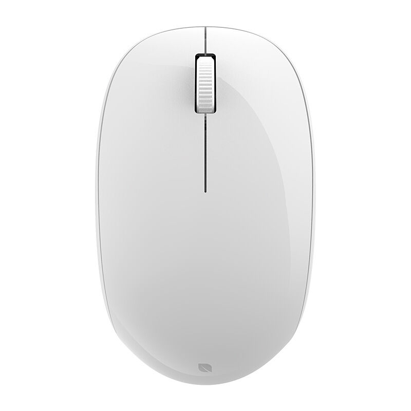 Incase Designed by Microsoft Bluetooth Mouse in Glacier, top view showing the scroll wheel