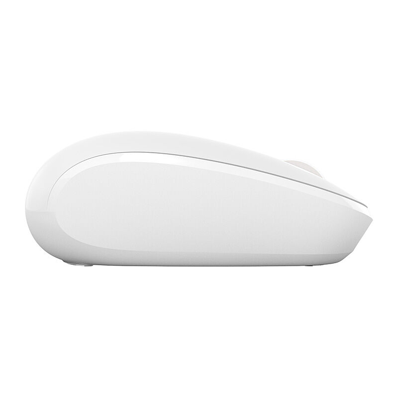Incase Designed by Microsoft Bluetooth Mouse in Glacier, side profile showing the low, rounded shape
