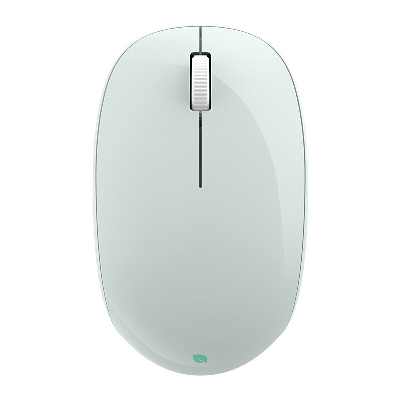 Incase Designed by Microsoft Bluetooth Mouse in Mint, top view showing the scroll wheel