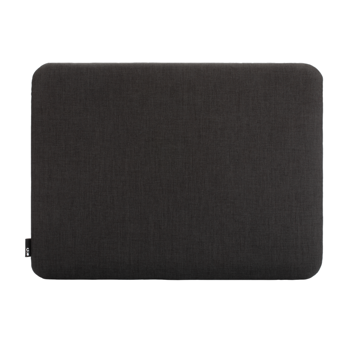 Incase Carry Zip Sleeve for 13-inch laptops in black, back view, studio cut-out on a plain background