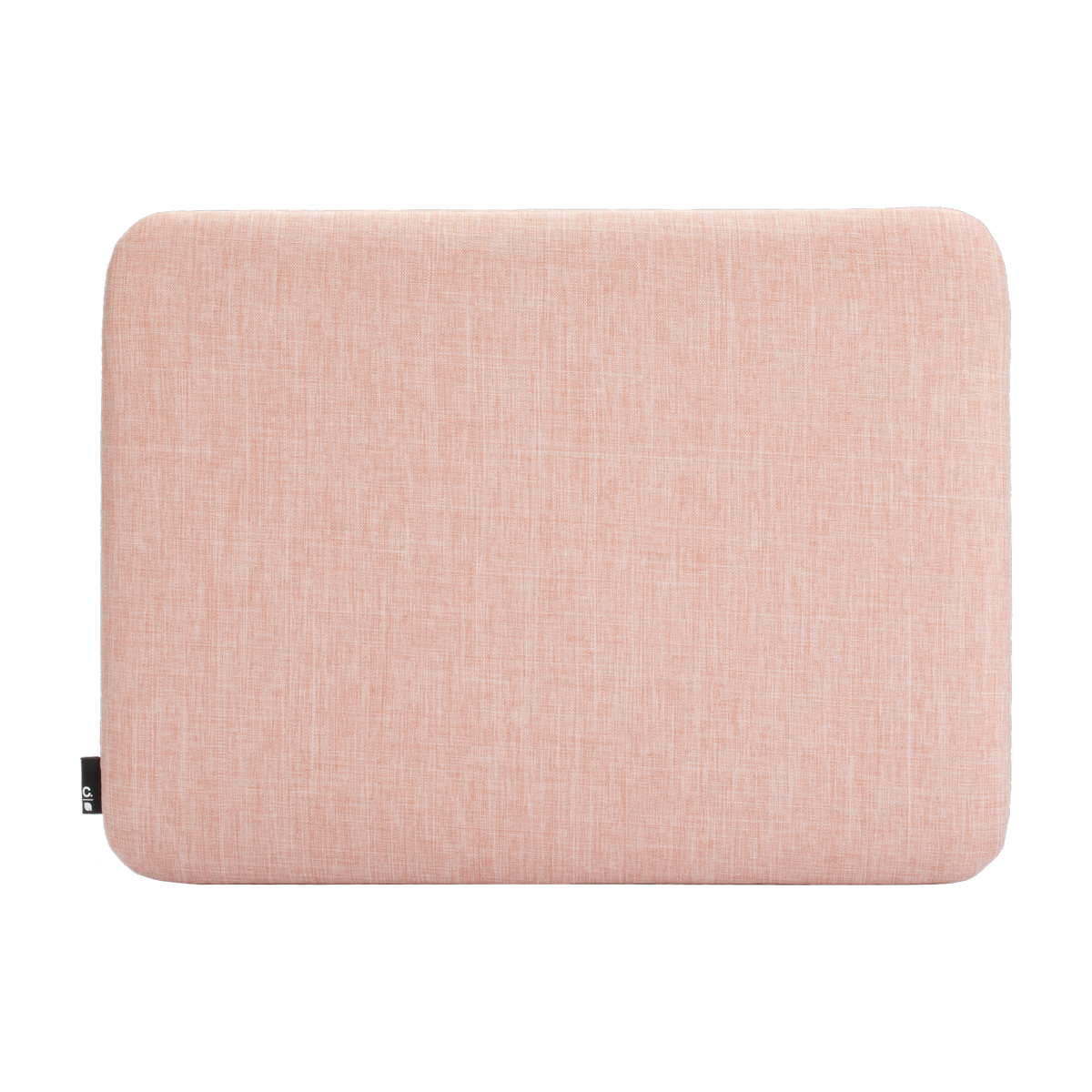 Incase Carry Zip Sleeve for 13-inch laptops in Blush Pink, back view, studio cut-out on a plain background