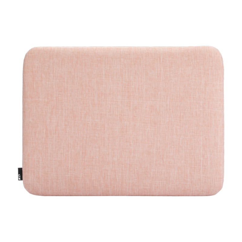 Incase Carry Zip Sleeve for 13-inch laptops in Blush Pink, back view, studio cut-out on a plain background