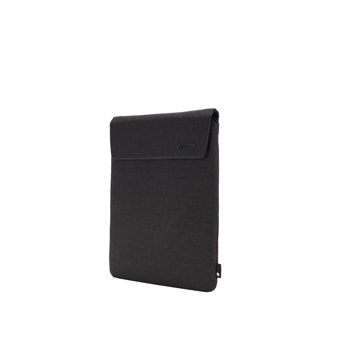 Incase Crosstown Sleeve for 11-inch tablets in Black, at a three-quarter angle on a plain white background