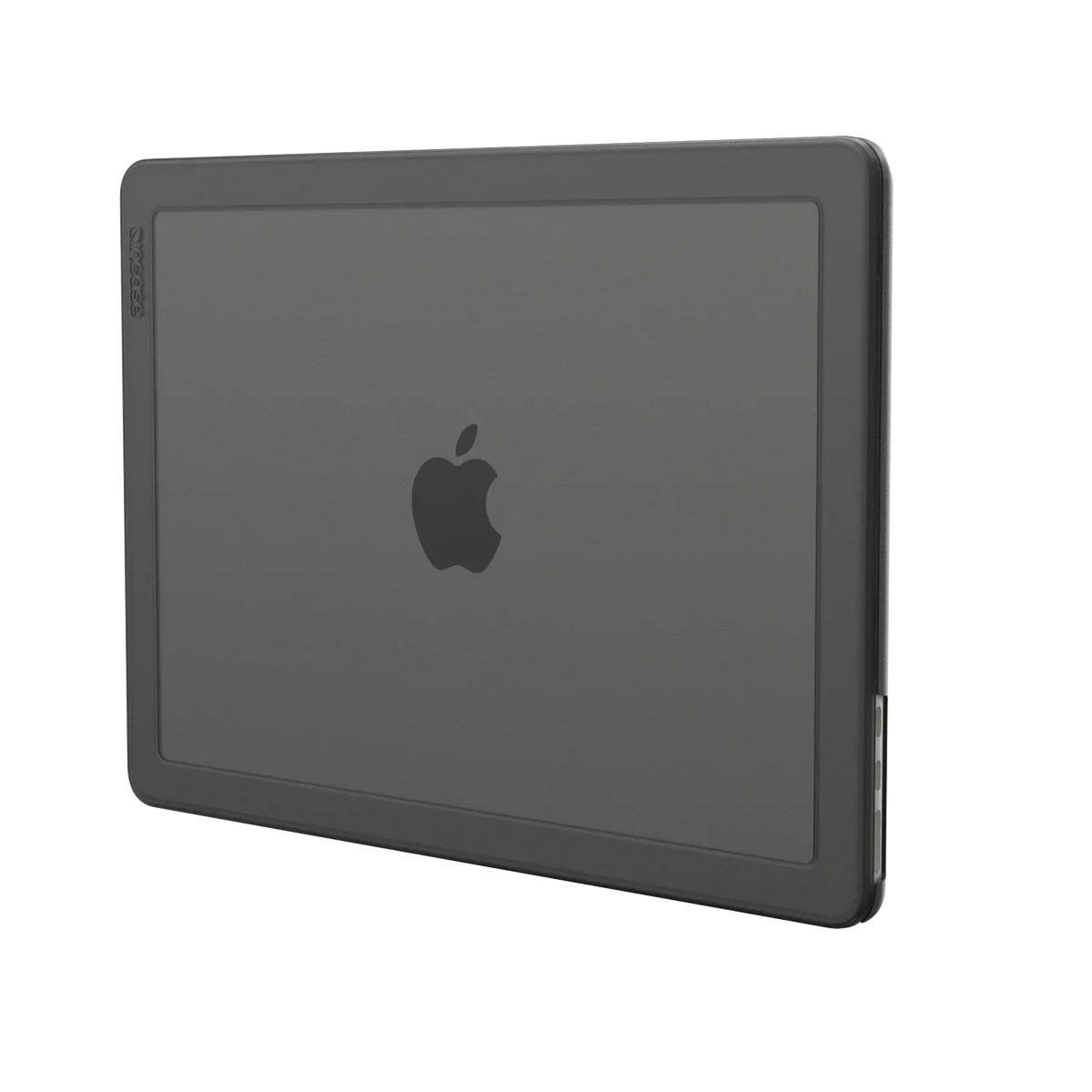 Incase Edge Hardshell in Black fitted to a 13-inch MacBook Air, shown closed at an angle on a plain background