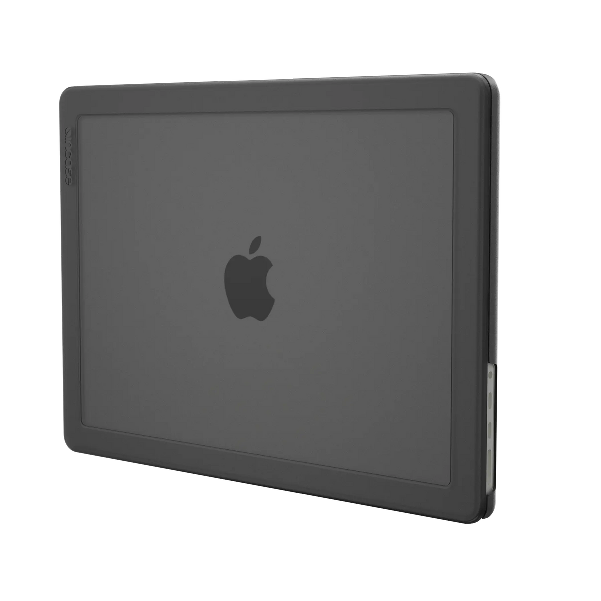 Incase Edge Hardshell in Black fitted to a 14-inch MacBook Pro, shown closed at an angle on a plain background