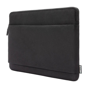 Incase Go Sleeve for 16-inch laptops in black, angled three-quarter view on a white background