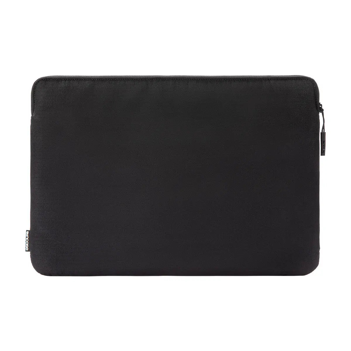 Back view of the black Incase Go Sleeve for 16-inch laptops, as photographed by Incase