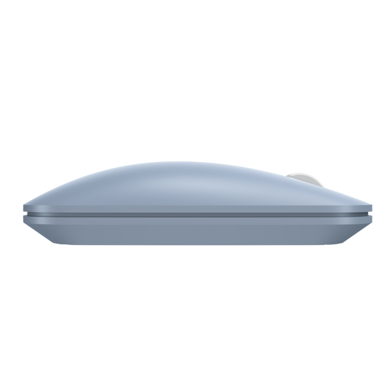 Incase Designed by Microsoft Modern Mobile Mouse in light blue, side profile showing how thin the mouse is