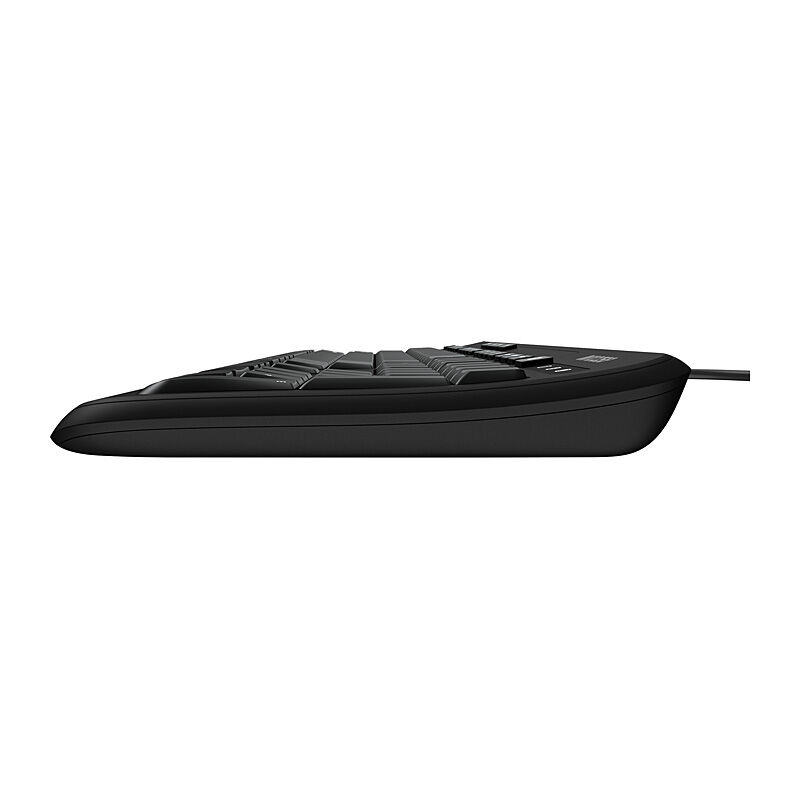Incase Designed by Microsoft Wired Keyboard 600 in black, side profile showing the thin keyboard