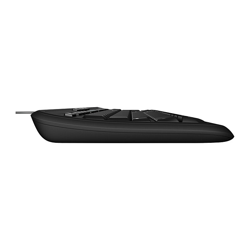 Incase Designed by Microsoft Wired Keyboard 600 in black, opposite side profile