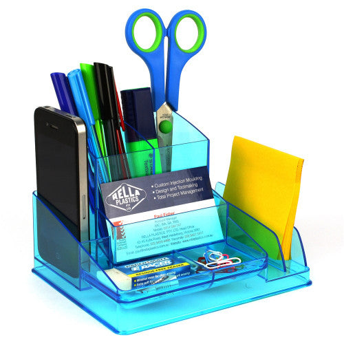 Italplast Desk Organiser Neon Blue (I 35NB)