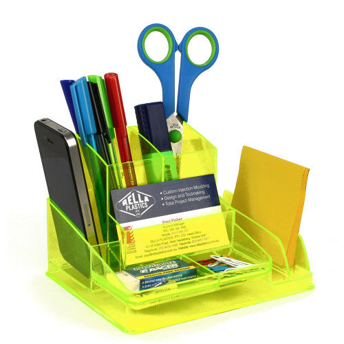 Italplast Desk Organiser Neon Yellow (I 35NY)