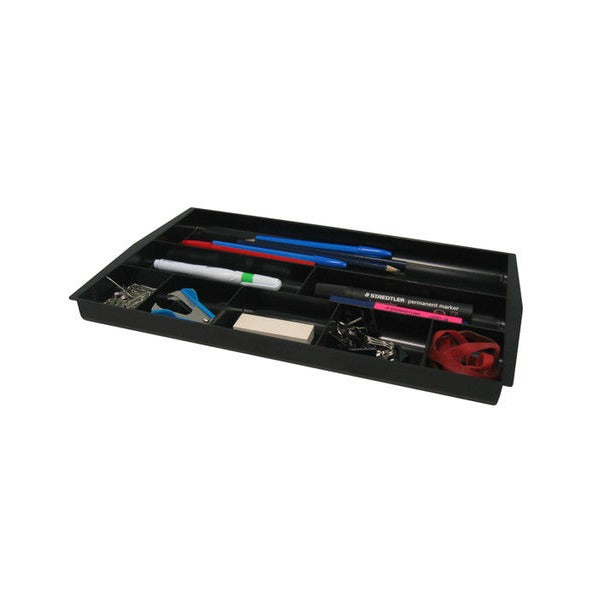 Italplast Drawer Tidy I 70BLK in black holding pens and stationery