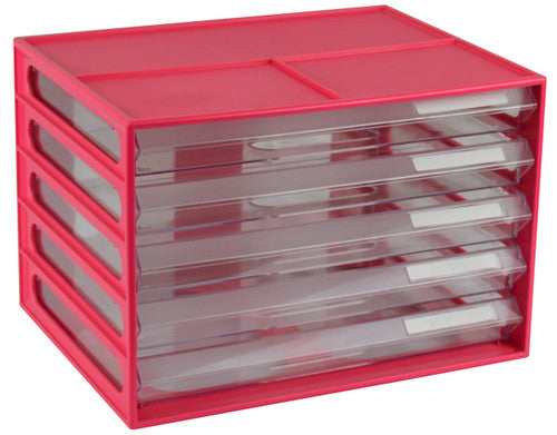 Italplast Fruit Document Cabinet A4 Landscape Watermelon (I 326FWM), multi-drawer desktop document filing cabinet, Australian made