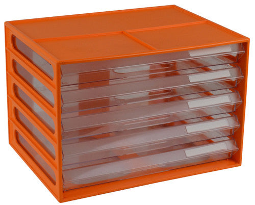 Italplast Fruit Document Cabinet A4 Landscape Mandarin (I 326FM) — Italplast product, Australian made