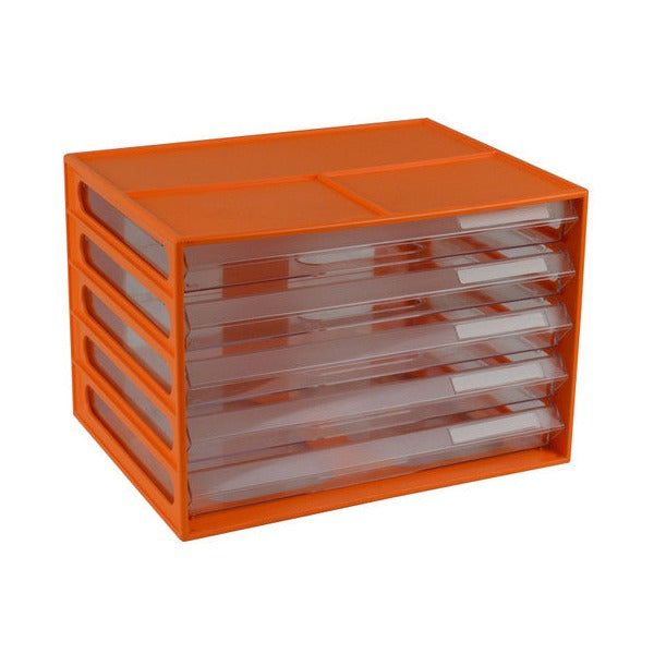 Italplast Fruit Document Cabinet A4 Landscape Mandarin (I 326FM) — Italplast product, Australian made
