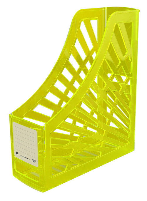 Italplast Magazine Stand Neon Yellow (I 160NYW) — Australian made Italplast product