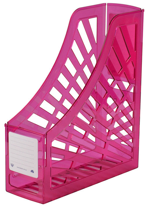Italplast Magazine Stand Tinted Pink (I 160TPK) — Italplast product, Australian made