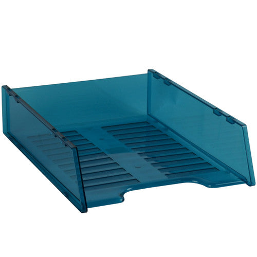 Italplast Multi-Fit Document Tray A4 Tinted Blue - image 1