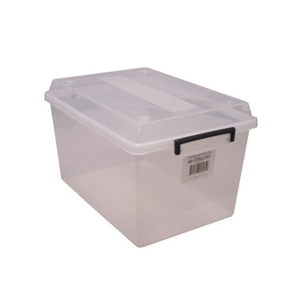 Italplast Storage Box with Lid 48 Litre Clear (I 301) — Italplast product, Australian made