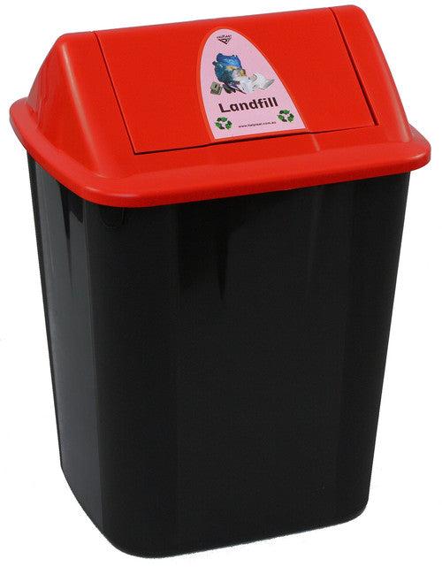 Italplast Waste Separation Bin Swing Top Lid 32L Landfill - image 1