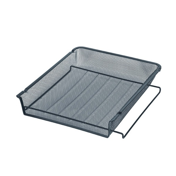 Italplast Wire Mesh Document Tray Single Black (I 351) — Italplast product, Australian made