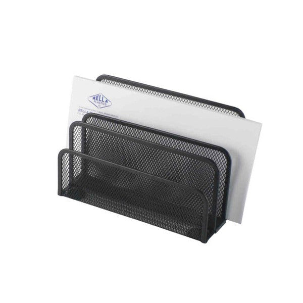 Italplast Wire Mesh Letter Holder and Sorter Black (I 345), powder-coated wire mesh desktop letter and document sorter, Australian made