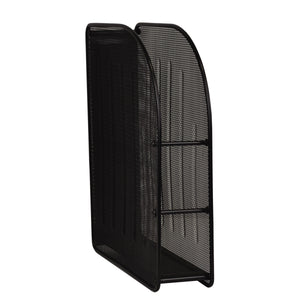 Italplast Wire Mesh Magazine Stand I342 in black mesh