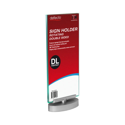 Deflecto Double Sided Rotating Sign Holder DL Portrait