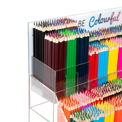 Deflecto 2 Tiered Acrylic Counter Display Unit
