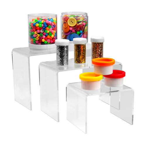 Deflecto Display Risers Set of 3