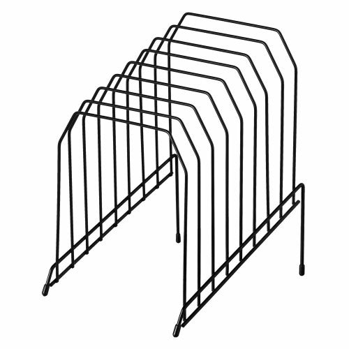 JPM Wire Desk Top File 8 Slot Black JA02852, detail view on a plain background
