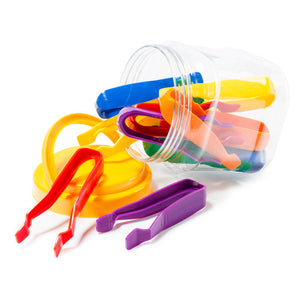 Learning Can Be Fun Jumbo Tweezers Jar of 12