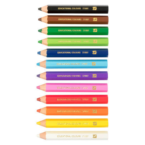 Educational Colours Jumbo Stubby Washable Colouring Pencils Set of 12