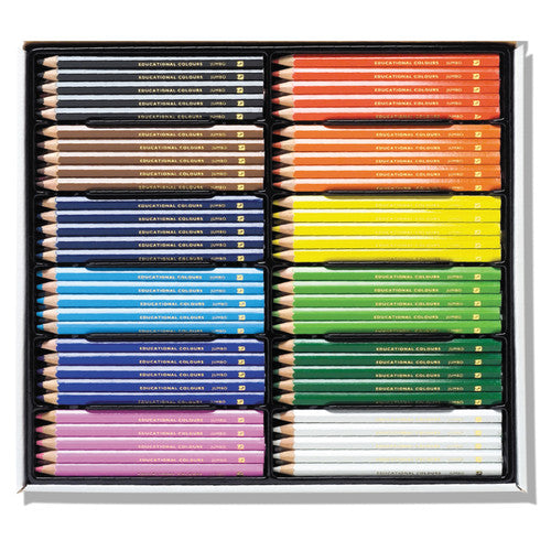 Educational Colours Jumbo Triangular Washable Colouring Pencils Box of 120