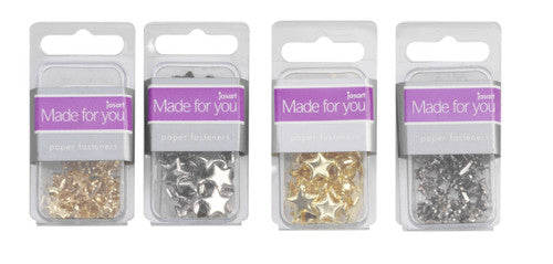 Jasart Made For You Paper Fasteners Hearts Silver - image 1