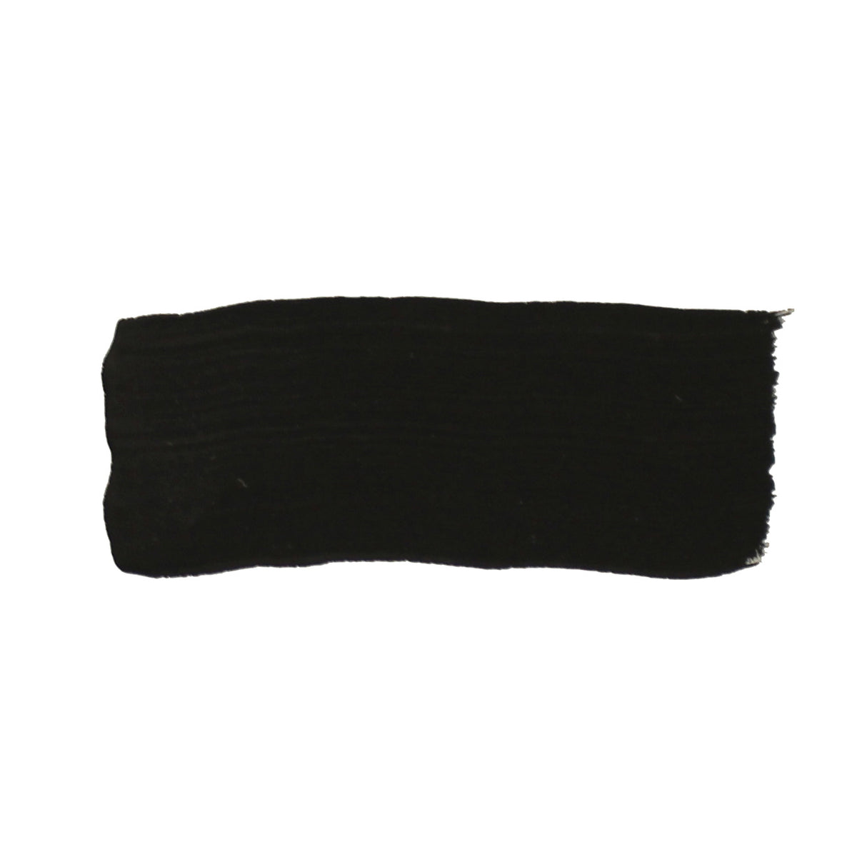 Brushed swatch of Jo Sonja's Carbon Black acrylic showing a dense, even black