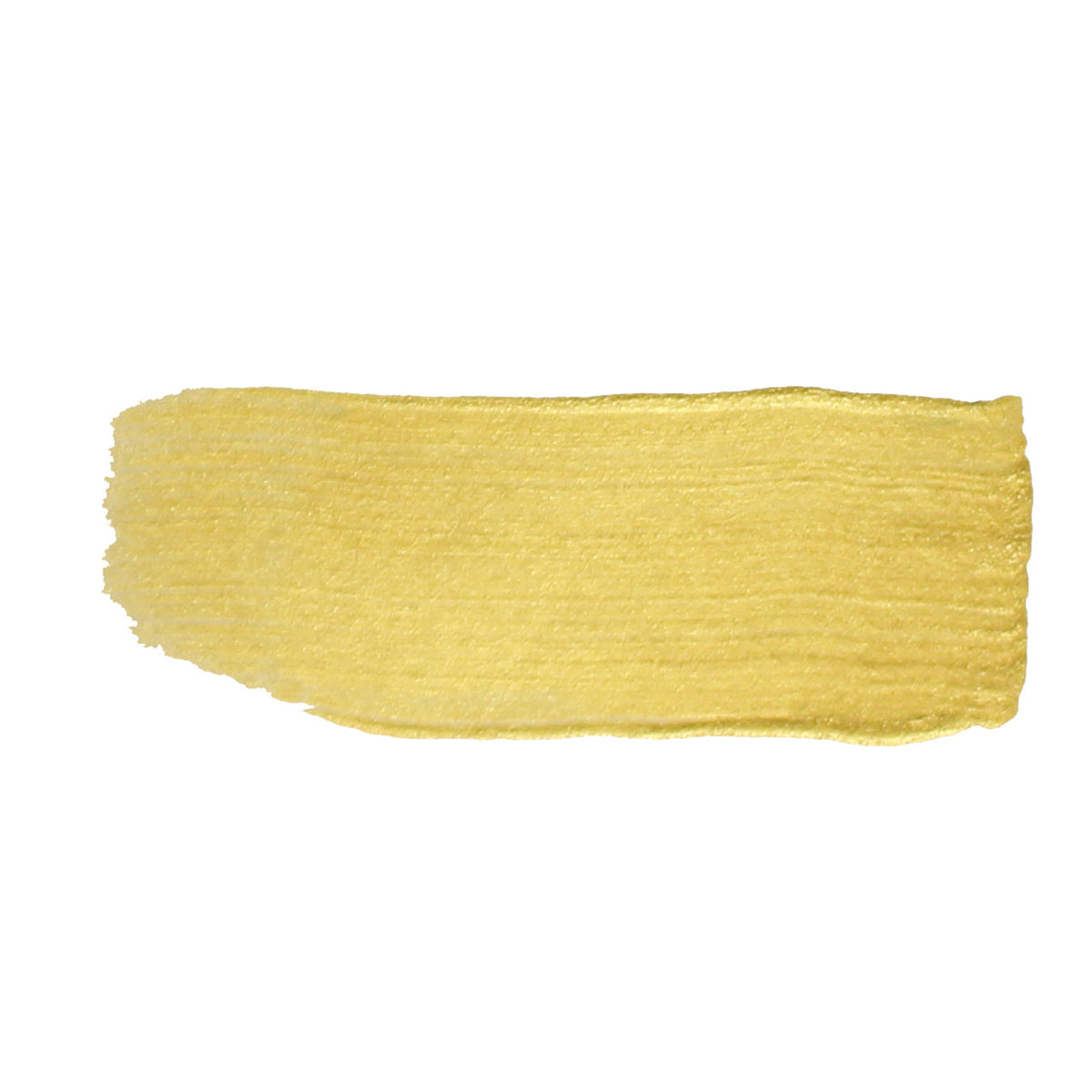Brushed swatch of Jo Sonja's Pale Gold acrylic showing a soft, pale shimmering gold
