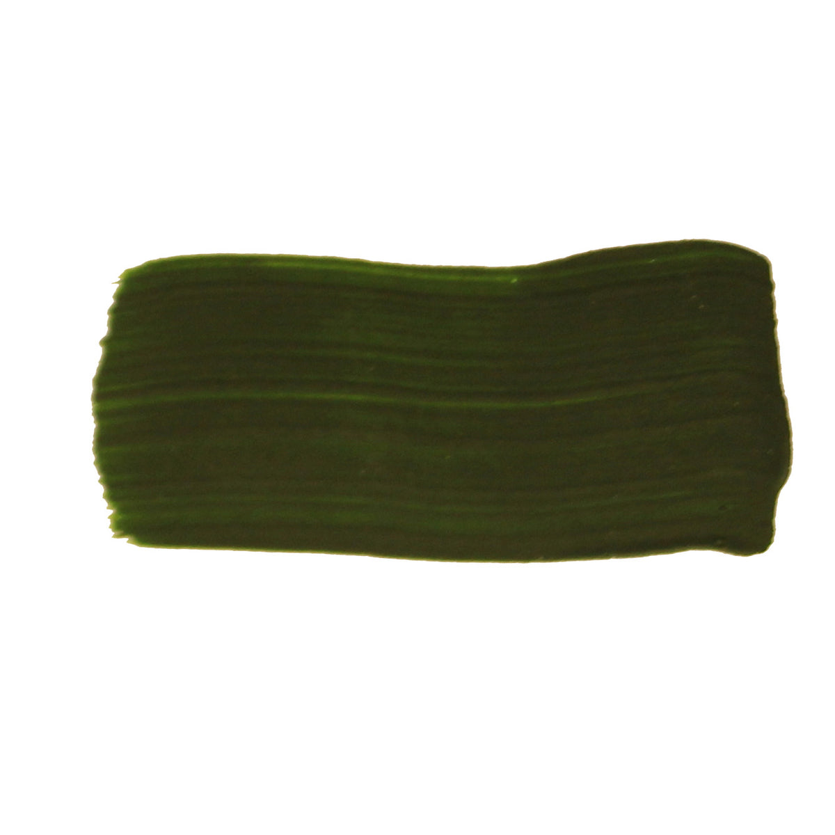 Brushed swatch of Jo Sonja's Pine Green acrylic showing a dark olive forest green