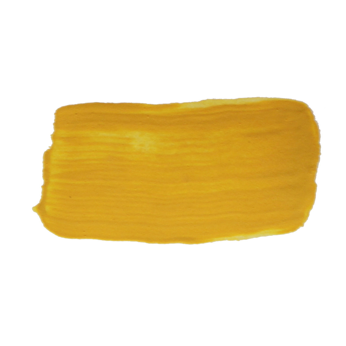 Brushed swatch of Jo Sonja's Turners Yellow acrylic showing a warm golden yellow