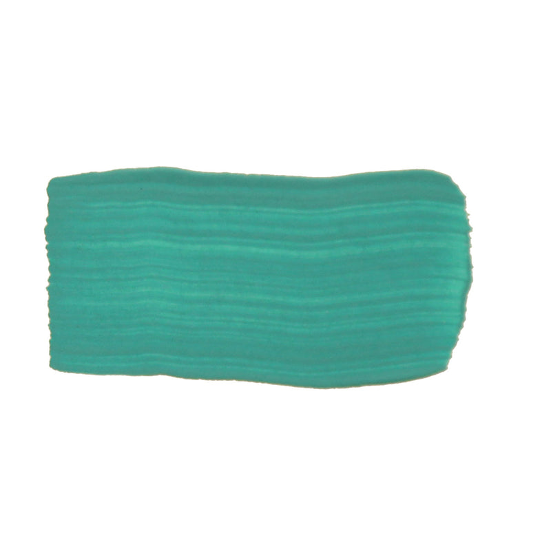 Brushed swatch of Jo Sonja's Aqua acrylic showing a clear, bright turquoise