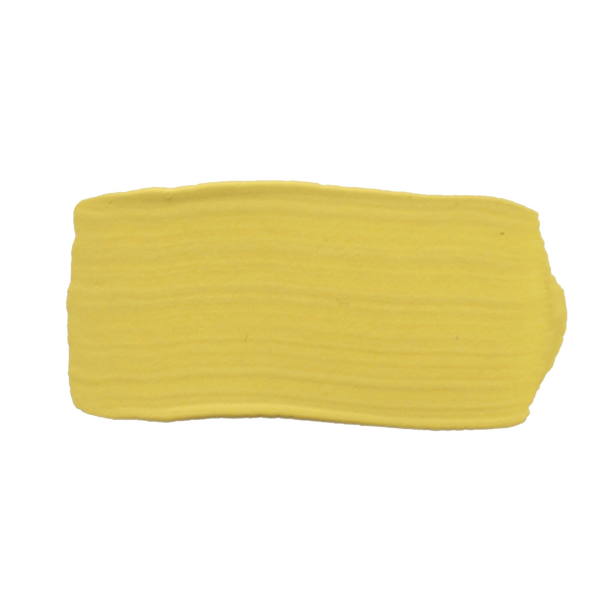 Brushed swatch of Jo Sonja's Naples Yellow Hue acrylic showing a soft, pale buttery yellow