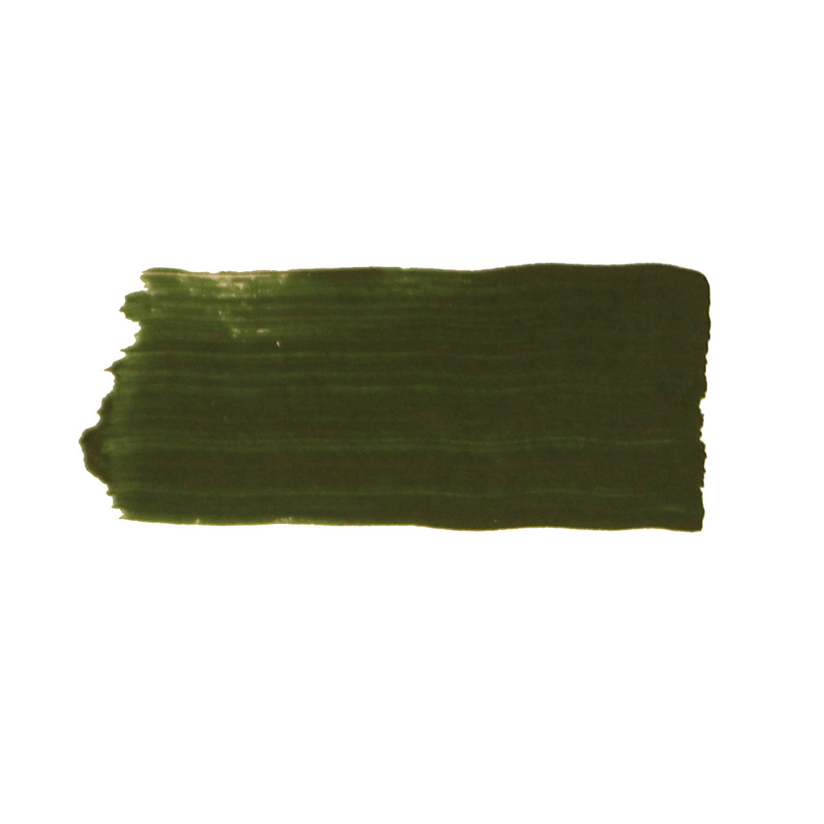 Brushed swatch of Jo Sonja's Olive Green acrylic showing a dark olive green