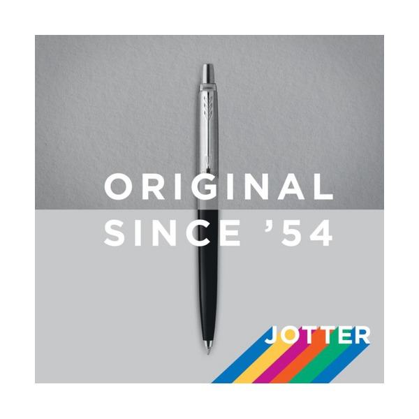 Parker Jotter Original Ballpoint Pen Orange and Chrome Trim Medium Tip