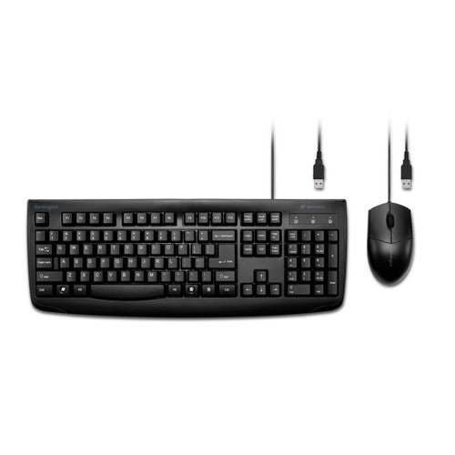 Kensington Pro Fit Washable Wired Keyboard and Mouse Black