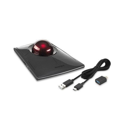 Kensington SlimBlade Pro Wireless Trackball Black and Red