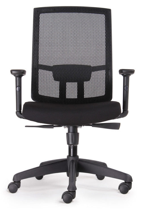 Rapidline KAL Task High Back Chair with Arms Black Fabric