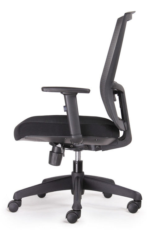 Rapidline KAL Task High Back Chair with Arms Black Fabric