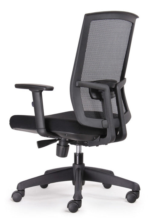Rapidline KAL Task High Back Chair with Arms Black Fabric